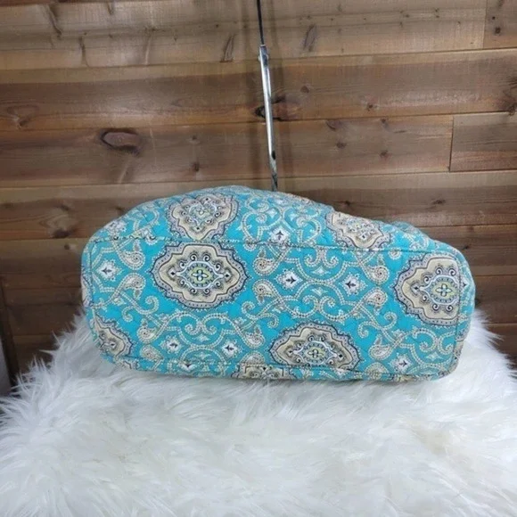 Vera Bradley Totally Turq Large Pleated Tote